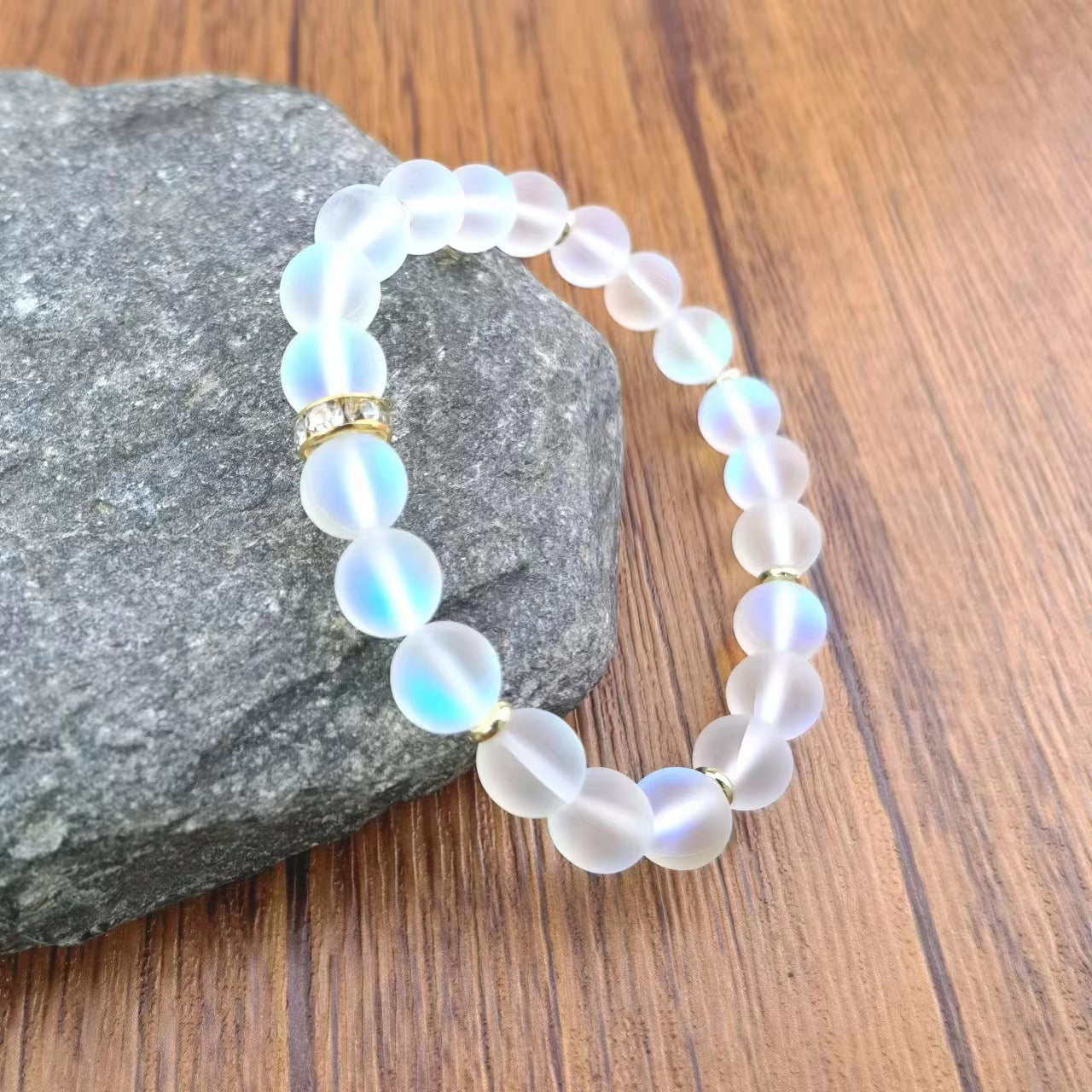 Moonstone Crystal Bracelet Female Shambhala Ball