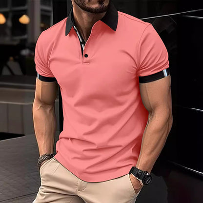 Men's Casual Button Solid Color Short Sleeves - Eloy Royal