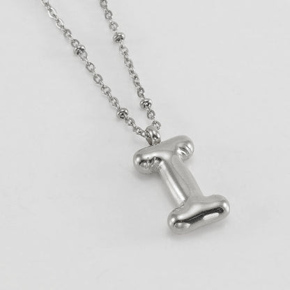 Women's Fashion Bubble Letter Pendant Letter Necklace