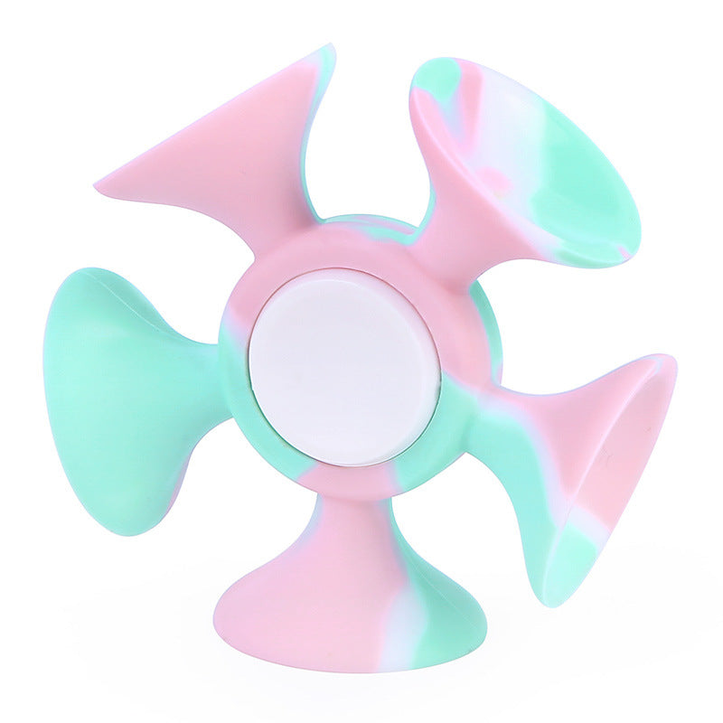 Sucker Rotating Fingertip Gyro Silicone Toy