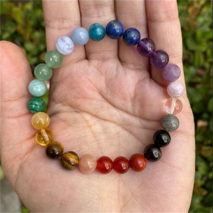 Bohemian Rainbow Color Rough Stone Bracelet