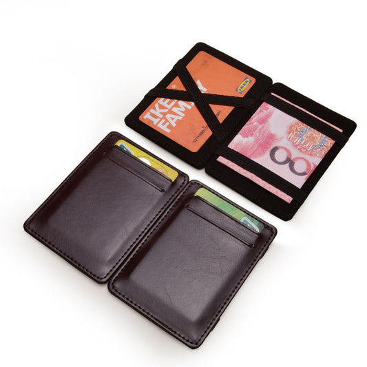 Flip PU Magic Wallet Business Card Holder Bags - Eloy Royal