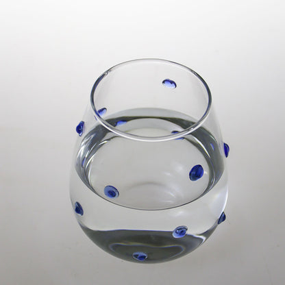 Creative Blue Irregular Dot Glass Set Cup