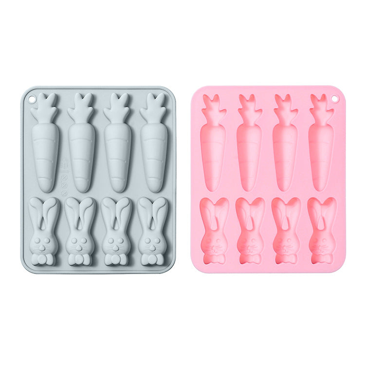 8-piece Carrot Rabbit Shape Silicone Baking Mold - Eloy Royal