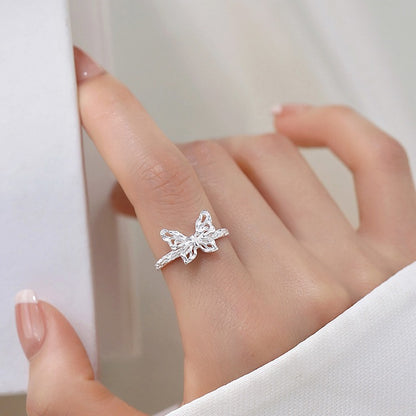 Lava Butterfly Ring Female Stylish Opening Adjustable