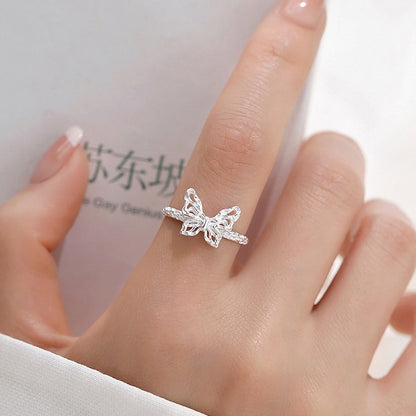 Lava Butterfly Ring Female Stylish Opening Adjustable