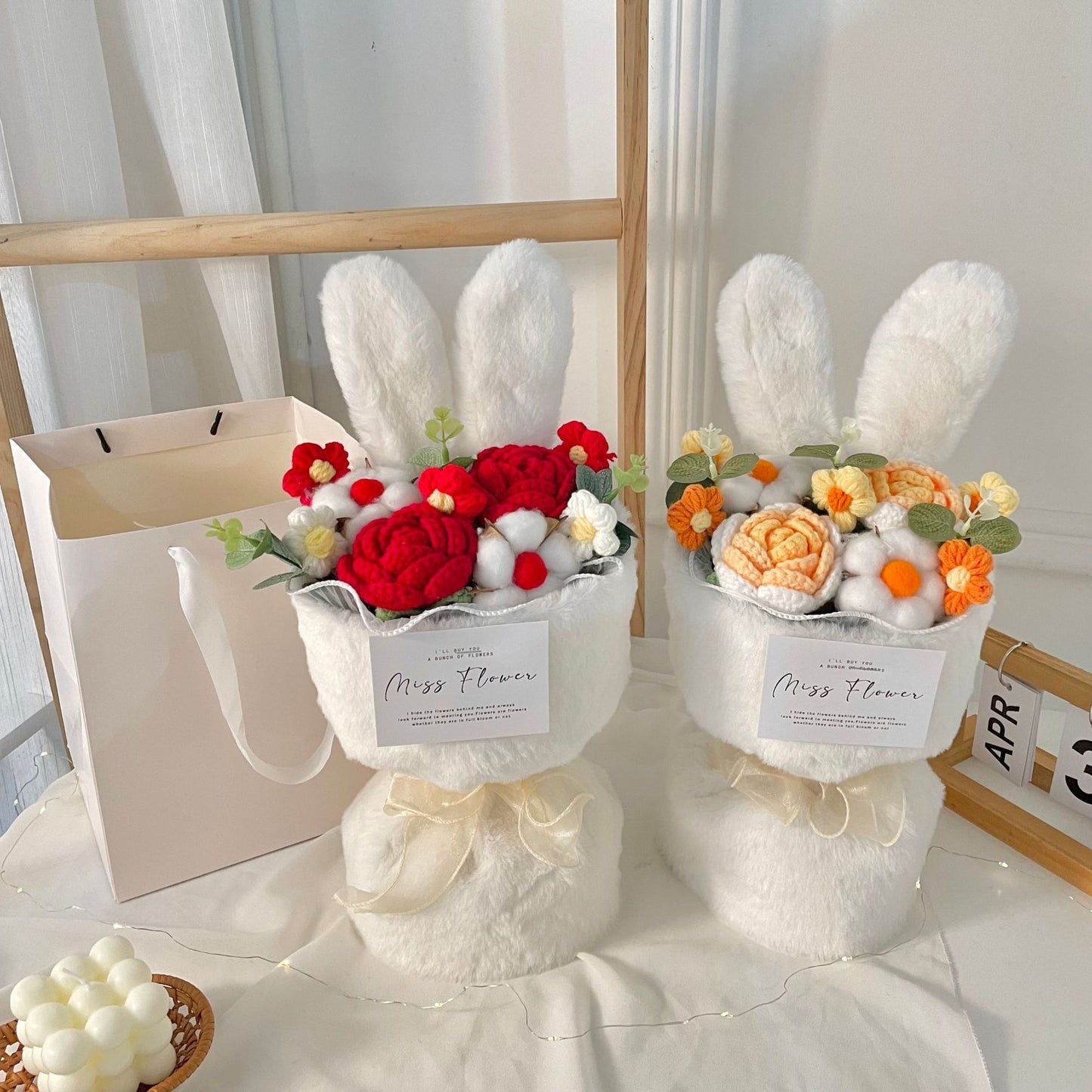 Creative Knitted Rabbit Ear Bouquet Doll - Eloy Royal