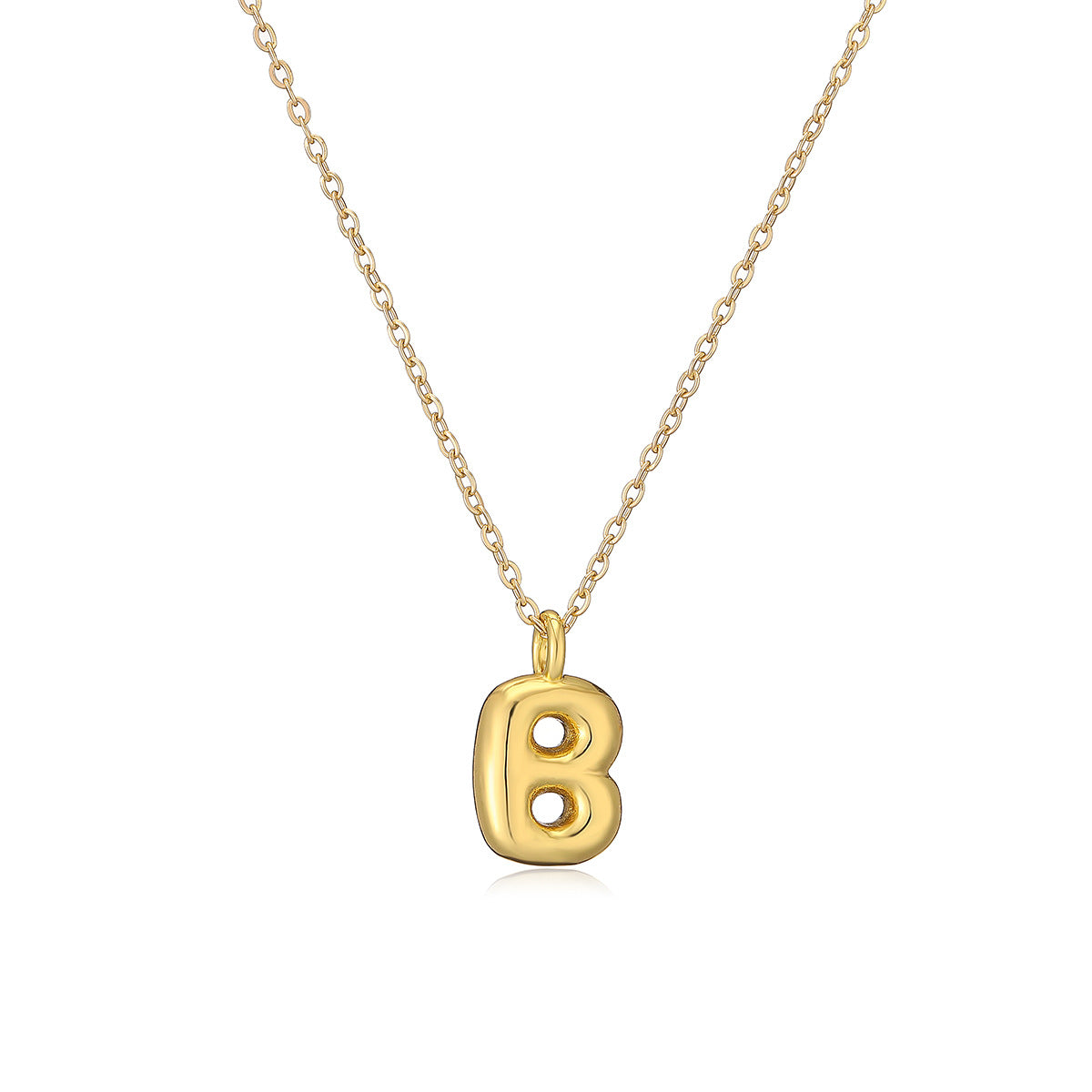 Copper Plated Gold 26 English Letters Pendant Necklace Niche Personality Clavicle Chain