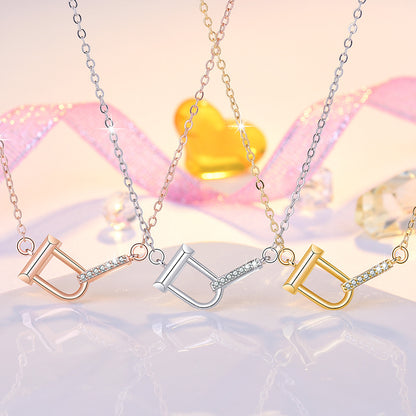 Women's Interlocking Necklace Simple Clavicle Chain