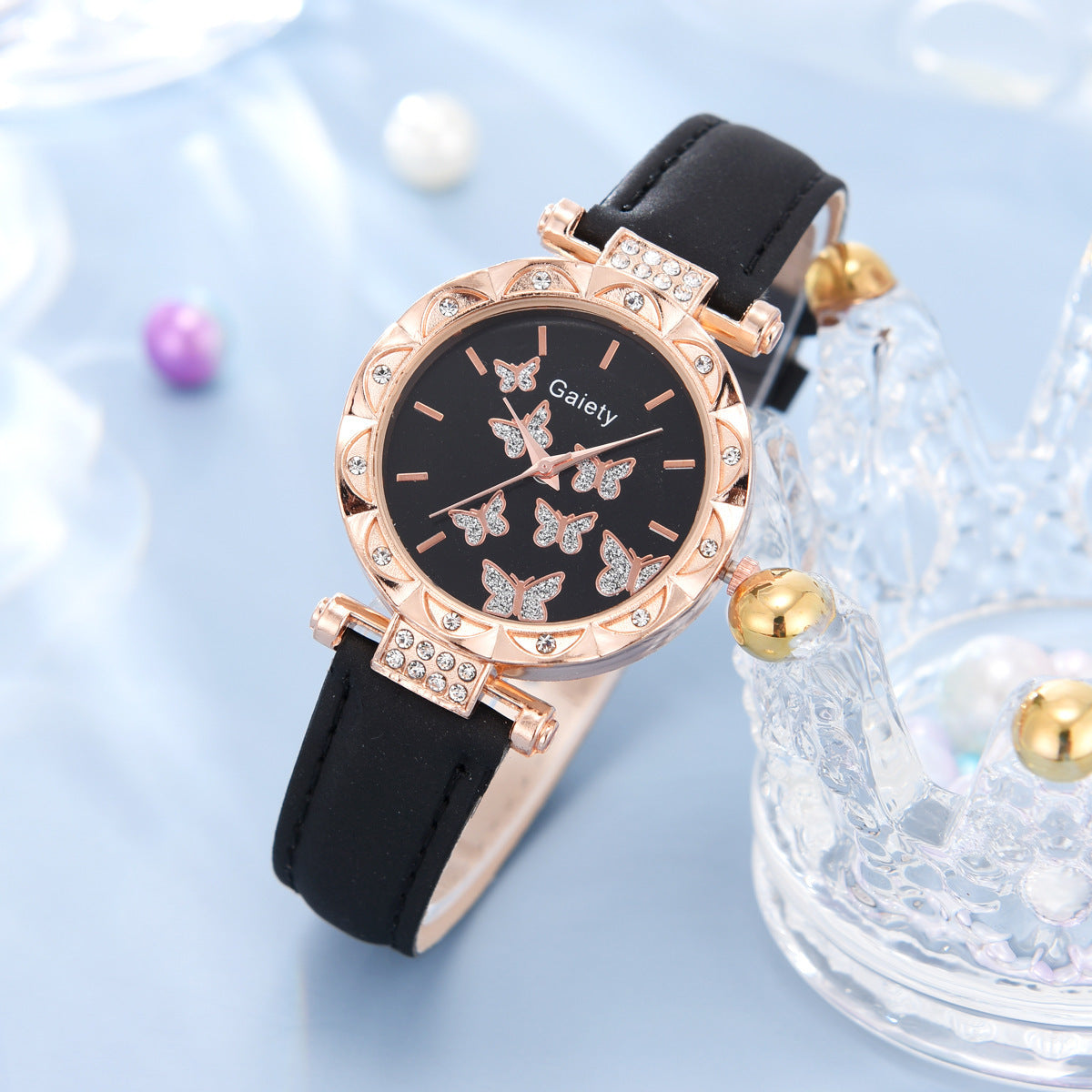 Women's Fashion Simple Butterfly Digital Belt Watch