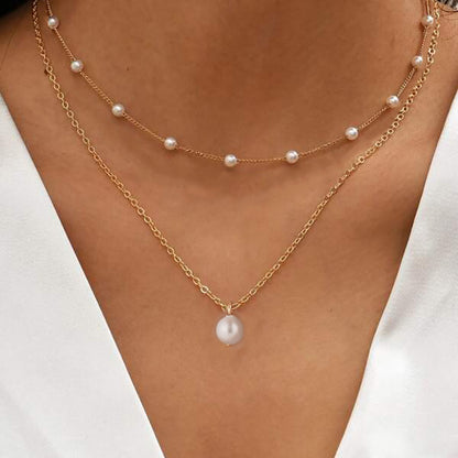 Baroque Pearl Necklace Design Double Layer