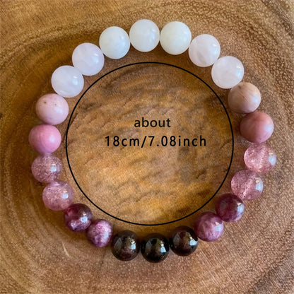 Peach Blossom Natural Stone Bracelet Female High Sense