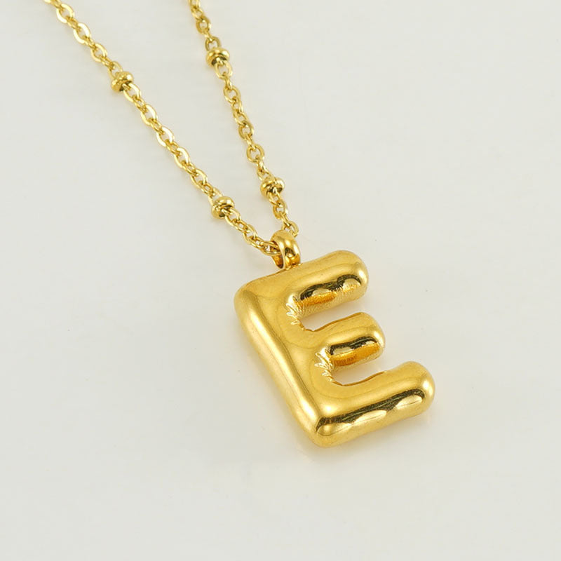 Women's Fashion Bubble Letter Pendant Letter Necklace