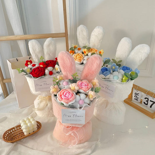 Creative Knitted Rabbit Ear Bouquet Doll - Eloy Royal