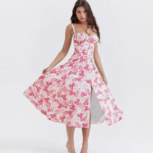 Summer Floral  A-line Dress - Eloy Royal