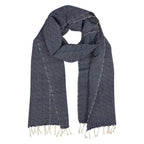 Organic Cotton Diamond Scarf Navy