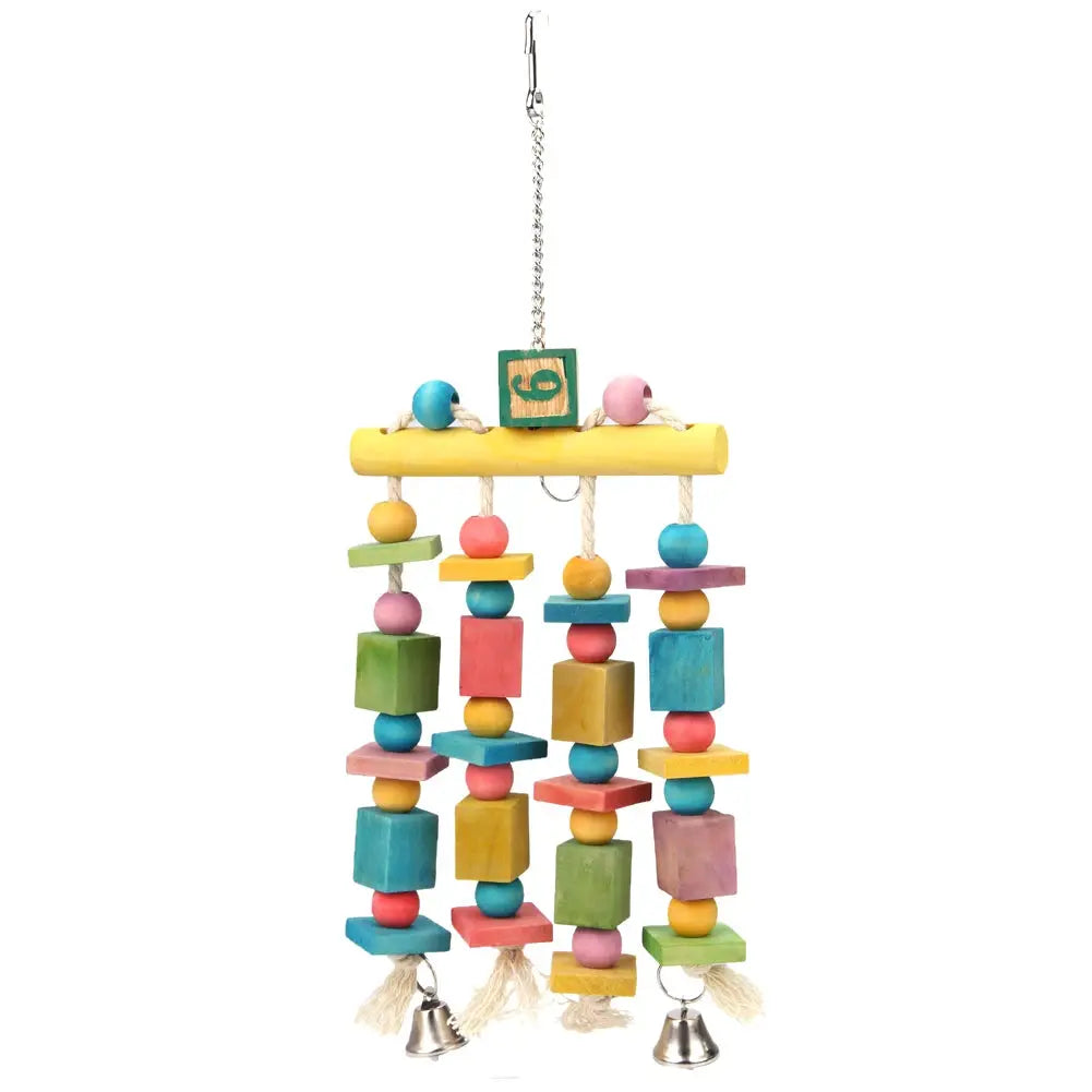 Parrot Toys Macaw Hanging Acrylic with Bells Bites Chew On Cages Cockatoo Stand Rack Swing Bird Toy Pet Product - Eloy Royal