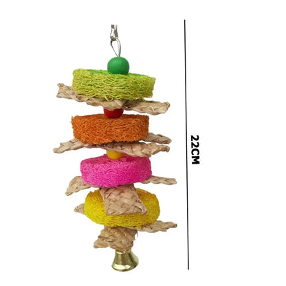 Parrot Toys Macaw Hanging Acrylic with Bells Bites Chew On Cages Cockatoo Stand Rack Swing Bird Toy Pet Product - Eloy Royal