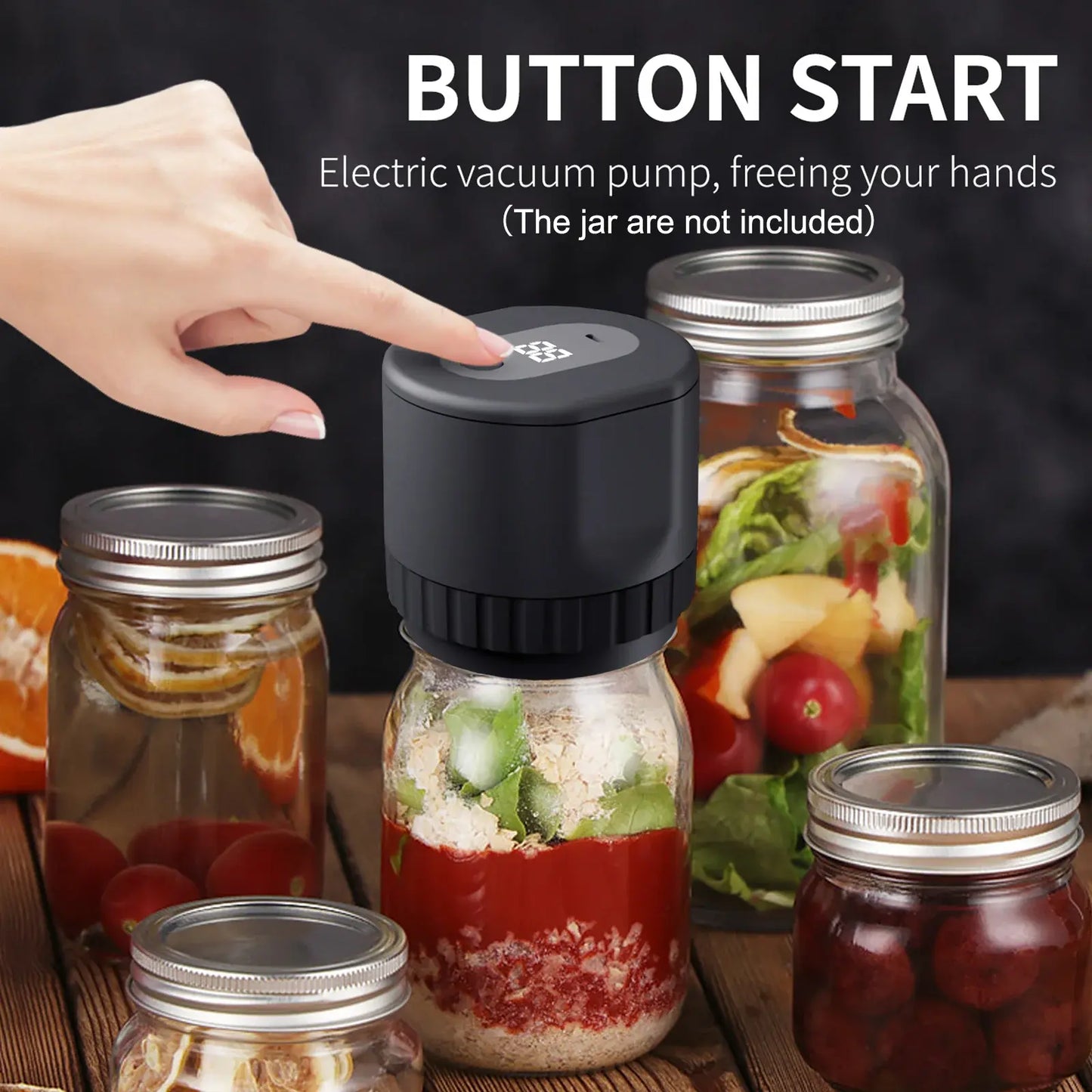 Cordless Electric Mason Jar Vacuum Sealer Kit