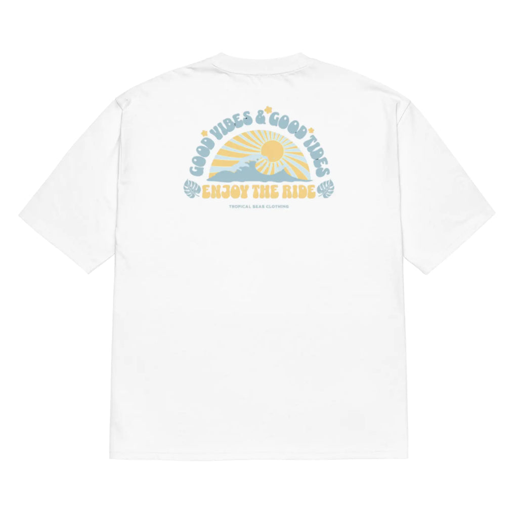 Oversized Enjoy The Ride Heavyweight T-Shirt – Urban Streetwear Essential White 2XL