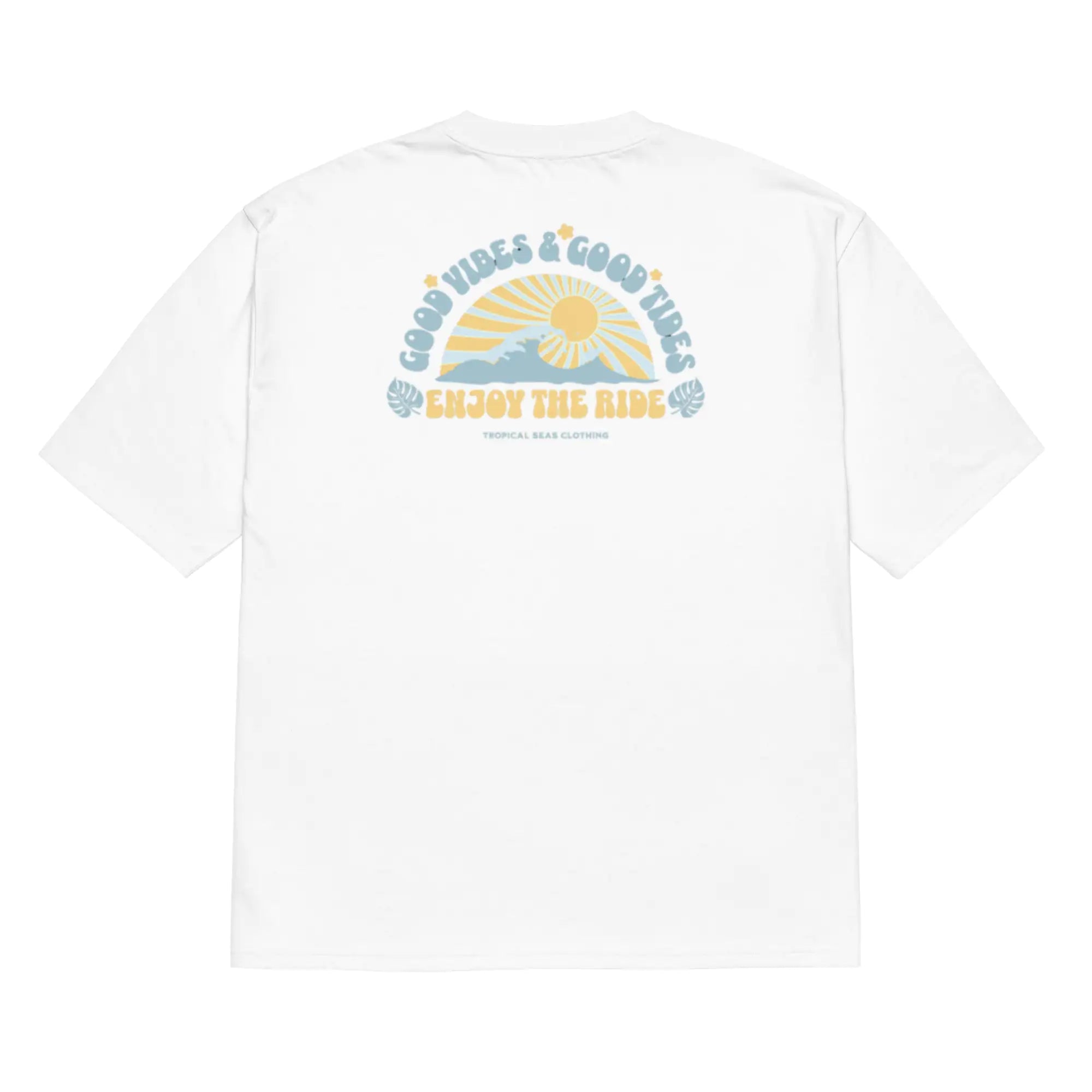 Oversized Enjoy The Ride Heavyweight T-Shirt – Urban Streetwear Essential White 2XL