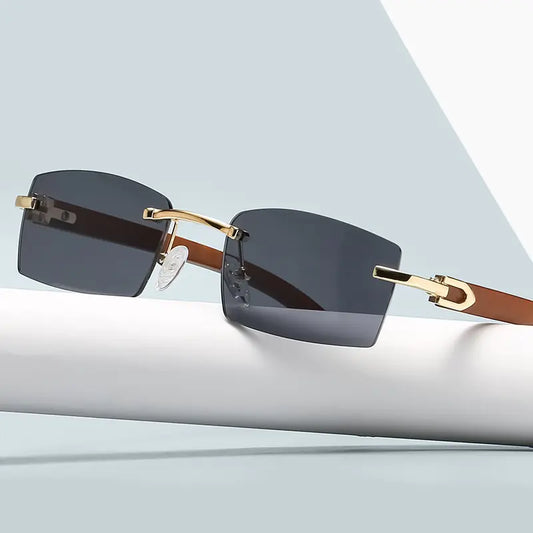 Rectangle Fashion Rimless Sunglasses - Eloy Royal