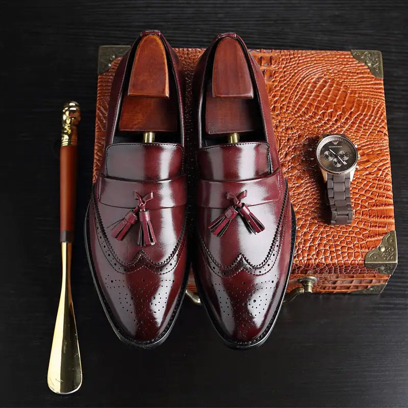 Classic Leather Tassel Loafers - Eloy Royal