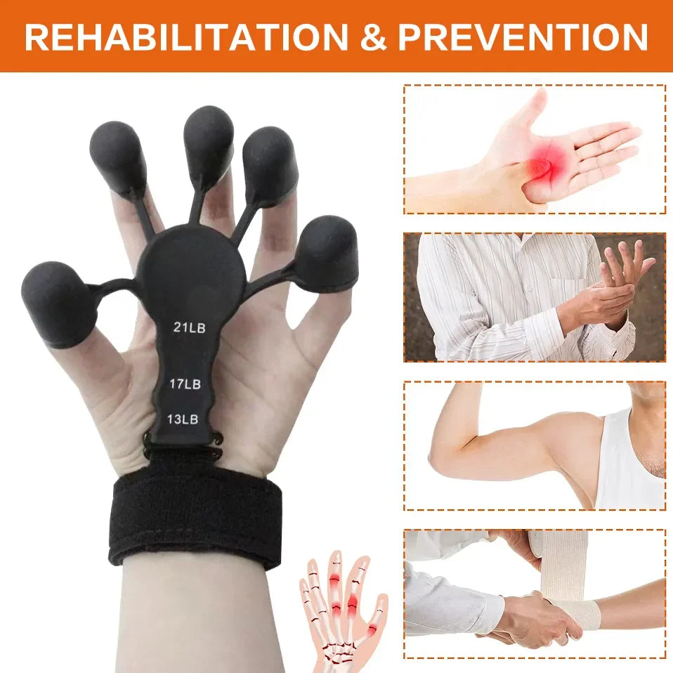 Silicone Hand Grip Enhancer Thumb Exerciser Stretcher Finger Trainer Rock Climbing Grip Strength Finger Grip - Eloy Royal