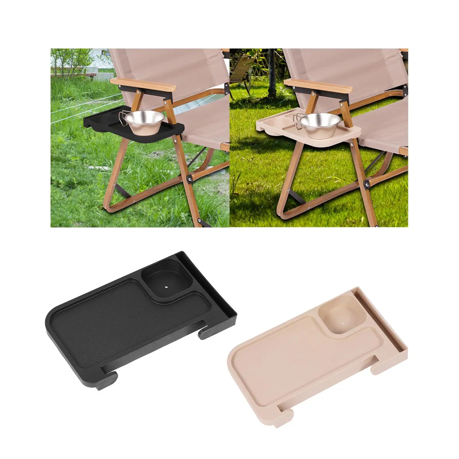 Recliner Chair Clip on Side Desk Portable Cup Phone Holder Tray Multipurpose Travel-friendly for Outdoor Camping Accessories - Eloy Royal