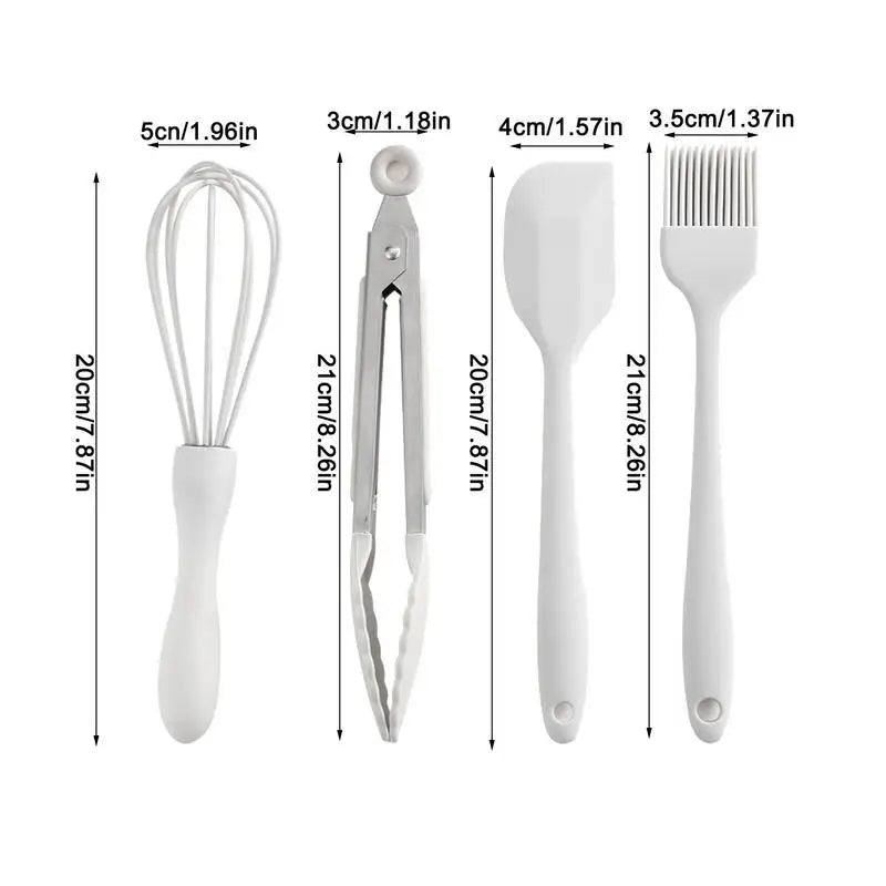 Heat Resistant Silicone Kitchenware Cooking Utensils Set Kitchen Measuring Spoons Utensils Baking Tools Kitchen Accessories - Eloy Royal