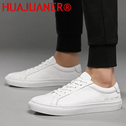 Mens Sneakers Genuine Leather Casual Outdoor Shoes Non-Slip Breathable Luxury Brand Footwear Top Quality Handmade White Shoe Men - Eloy Royal