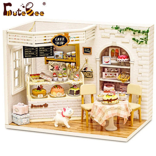 Doll House Furniture Diy Miniature 3D Wooden Miniaturas Dollhouse Toys for Children Birthday Gifts Casa Kitten Diary H013 - Eloy Royal