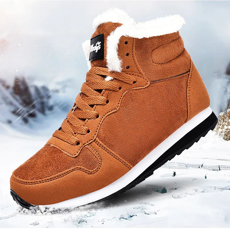 Men Boots Waterproof Winter Boots Men Lightweight Hight Top Leather Shoes Plus 48 No Slip Warm Snow Boots Plush Women Footwear - Eloy Royal