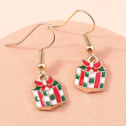 New Fashion Mix Styles Merry Christmas Drop Earrings for Women Christmas Tree Deer Santa Dangle Earrings New Year Jewelry Gifts