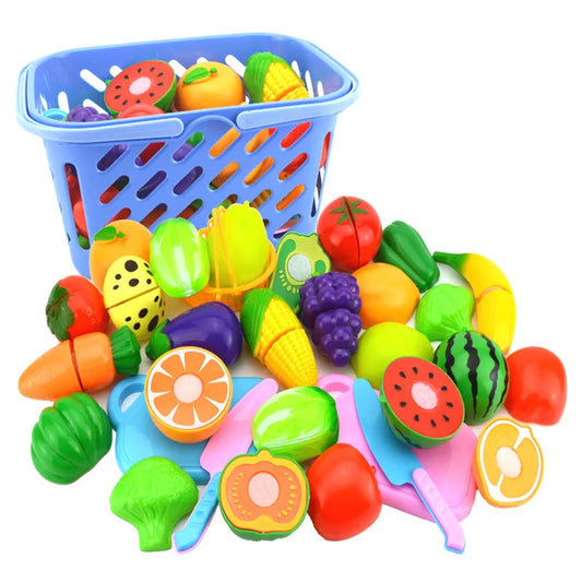 Children's Play House Toy Cut Fruit Plastic Vegetables Kitchen Baby Game Kids Toys Pretend Playset Educational Infant Toys - Eloy Royal