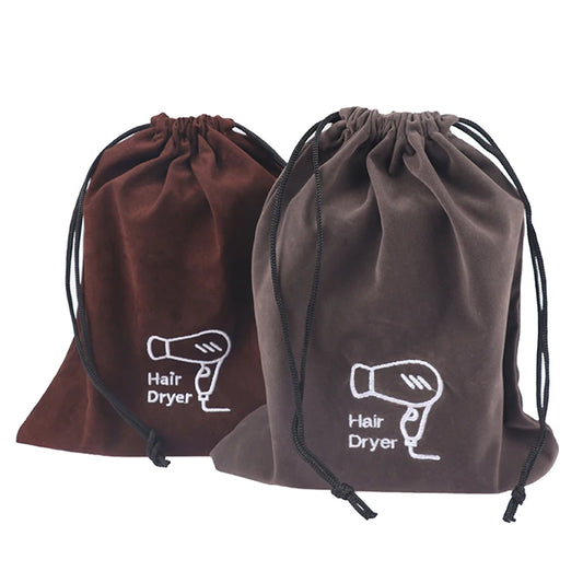 Hotel Fleece Hair Dryer Bag Drawstring Storage Travel Bag Stationery Jewellery Fleece Bag Hair Dryer Supplies Tools - Eloy Royal