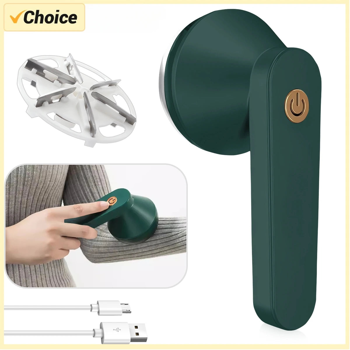 Electric Lint Remover For Clothes Fuzz Pellet Sweater Fabric Hair Ball Trimmer Portable USB Charging Detachable Cleaning