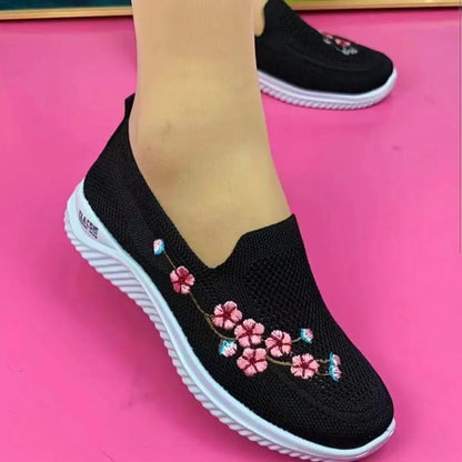 Women Sneakers Mesh Breathable Floral Comfort Mother Shoes Soft Solid Color Fashion Female Footwear Lightweight Zapatos De Mujer - Eloy Royal