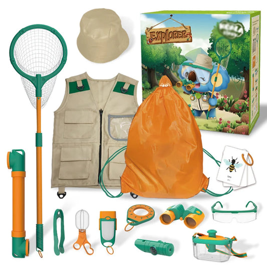 Kids Outdoor Explorer Kit Camping Exploration Toys Kids Insect Catching Kit with Insect Catcher Hat Adventure Set Children Gift - Eloy Royal