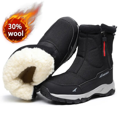 2022 Men Boots Thick fur Winter Shoes Mans Footwear Warm Fur Snow Boots Ankle Botas Hombre Boots For Women Plush Winter Sneakers - Eloy Royal