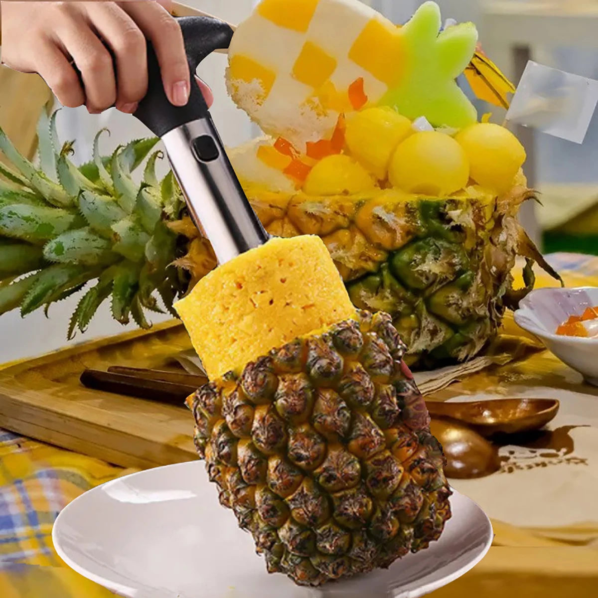 Novel Stainless Steel Pineapple Slice Corer Peeler Tools Useful Things For Kitchen Gadgets Fruit Accessories Kitchenware Item - Eloy Royal