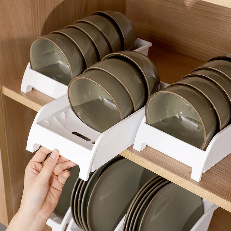 Plastic Plate Bowl Storage Holder Ventilated Kitchen Organizer Rack Anti Deform Kitchenware Dishes Drainage Shelf Kitchen Supply - Eloy Royal