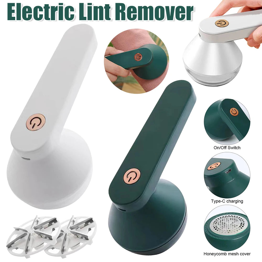 Electric Lint Remover Rechargeable Fabric Shaver Hair Ball Trimmer Six Blades Clothes Ball Remover Anti Pilling Pellet Remover