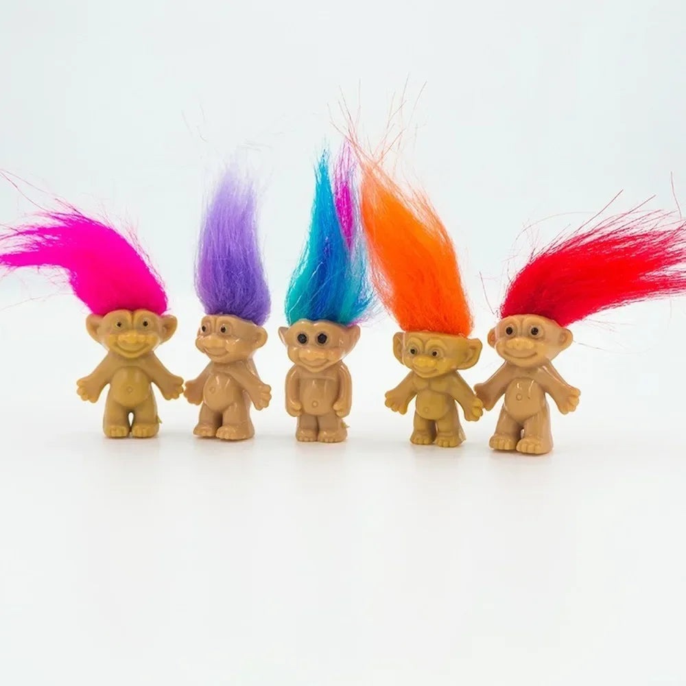 5Pcs/lot Funny Trolls Dolls Anime Action Figure Colorful Hair Family Members Models Kids Toys for Children Gift Nostalgic Adult - Eloy Royal