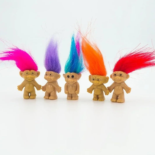 5Pcs/lot Funny Trolls Dolls Anime Action Figure Colorful Hair Family Members Models Kids Toys for Children Gift Nostalgic Adult - Eloy Royal