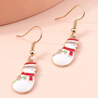 New Fashion Mix Styles Merry Christmas Drop Earrings for Women Christmas Tree Deer Santa Dangle Earrings New Year Jewelry Gifts