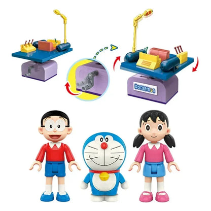 Keeppley Anime Character Building Blocks Doraemon TV's Room Time Machine Building Blocks Puzzle Set Toys for Children's Gifts - Eloy Royal