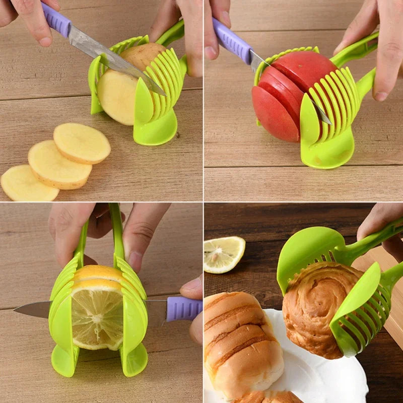 Handheld Tomato Slicer Bread Clip Fruit Vegetable Cutting Lemon Shreadders Potato Apple Gadget Kitchen Accessories Kitchenware - Eloy Royal