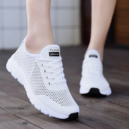 New Mesh Women Sneakers Breathable Flat Shoes Women Lightweight Sports Shoes Non-slip Running Footwear Zapatillas Mujer Casual - Eloy Royal