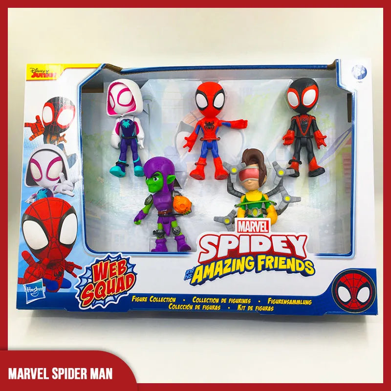 Marvel Spider Man And His Amazing Friends Upgrade Suit Spidey Amazing Pvc Action Figure Collectable Model Toy Doll Kids Gift - Eloy Royal